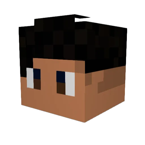 rwabh Minecraft avatar head, 3D render