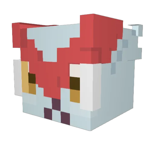 rwam Minecraft avatar head, 3D render