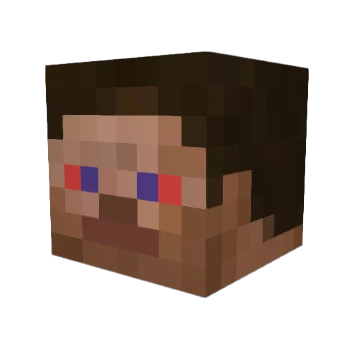 rwhz Minecraft avatar head, 3D render