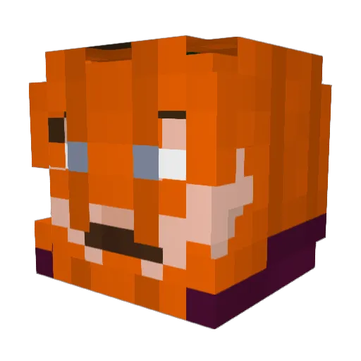 rwjr Minecraft avatar head, 3D render