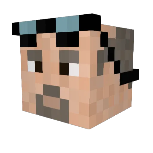 rwota Minecraft avatar head, 3D render