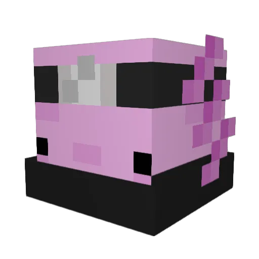 rwxq Minecraft avatar head, 3D render