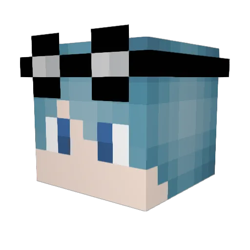 rwyuc Minecraft avatar head, 3D render