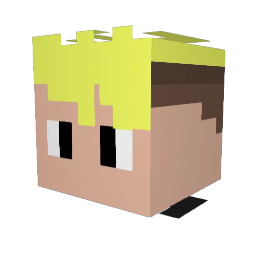 rx_alan Minecraft avatar head, 3D render