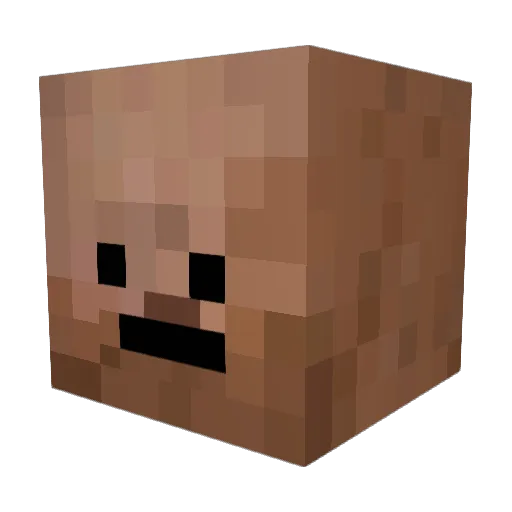 rxagetin Minecraft avatar head, 3D render