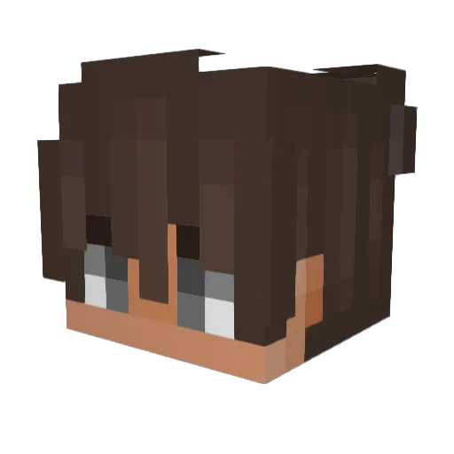 rxbbin Minecraft avatar head, 3D render