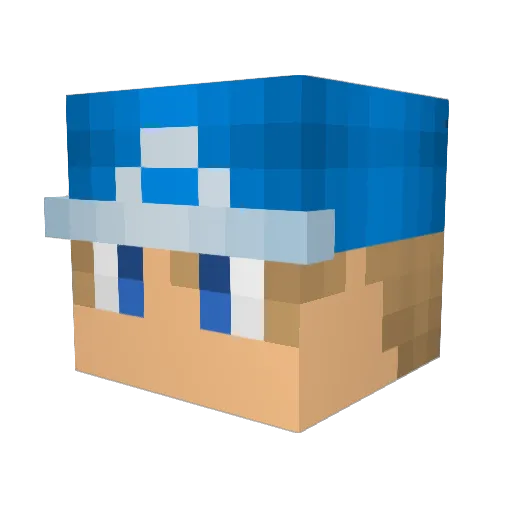 rxbinchamp Minecraft avatar head, 3D render