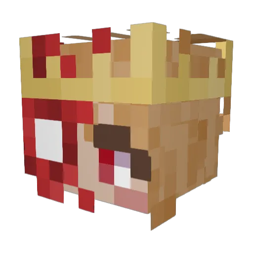 rxbyfruit Minecraft avatar head, 3D render