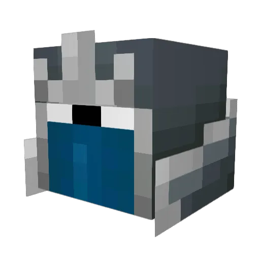 rxcked Minecraft avatar head, 3D render