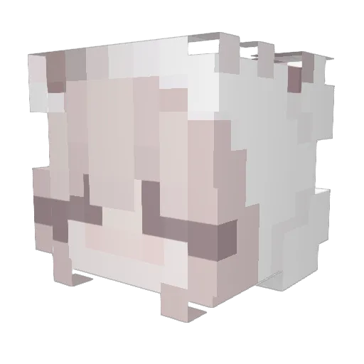 rxdr0se0 Minecraft avatar head, 3D render