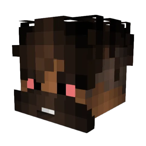 rxdriuy Minecraft avatar head, 3D render