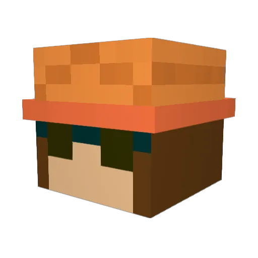 rxe09_sp Minecraft avatar head, 3D render