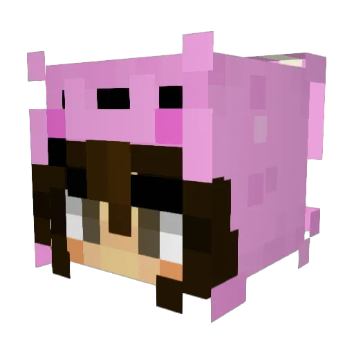rxellie Minecraft avatar head, 3D render