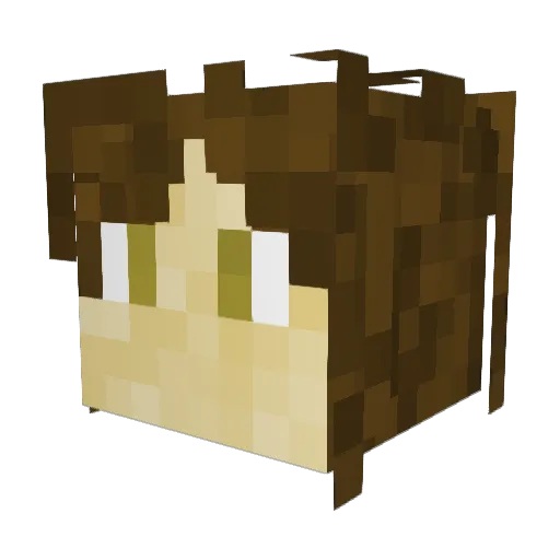 rxguexe Minecraft avatar head, 3D render
