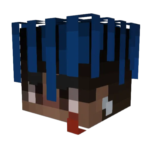 rxnndy Minecraft avatar head, 3D render