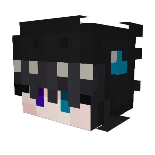 rxpvv Minecraft avatar head, 3D render