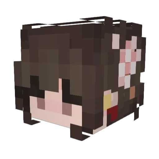 rxsaliaa Minecraft avatar head, 3D render