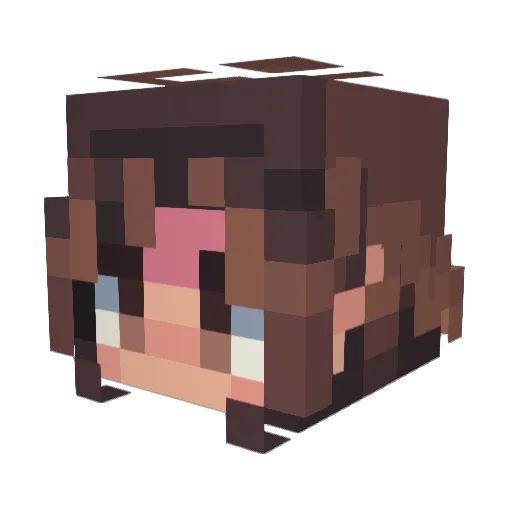rxselly Minecraft avatar head, 3D render