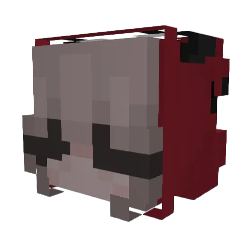 rxspberry Minecraft avatar head, 3D render