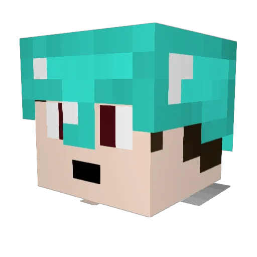 rxvolvers Minecraft avatar head, 3D render