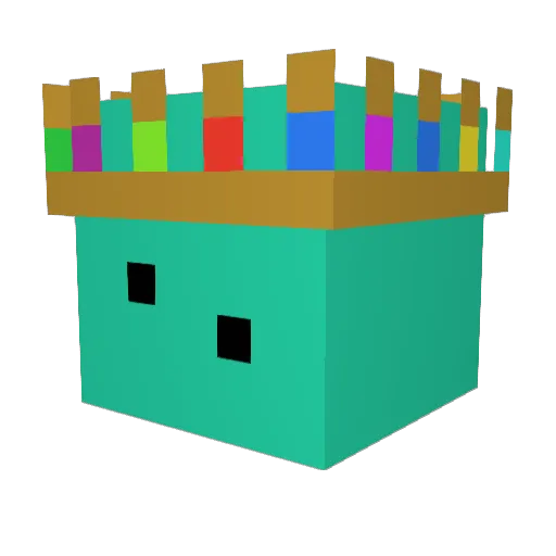 rxxix Minecraft avatar head, 3D render