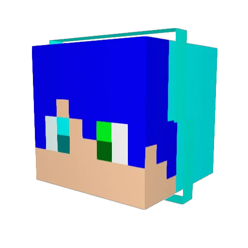 ry3drpalma16 Minecraft avatar head, 3D render