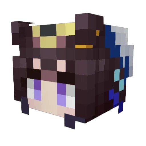 ryaia Minecraft avatar head, 3D render