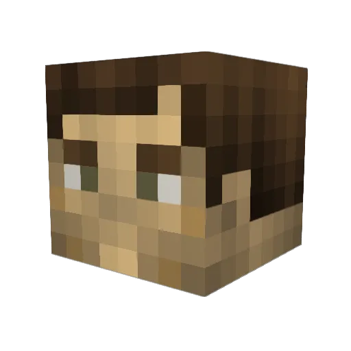 ryan7412 Minecraft avatar head, 3D render