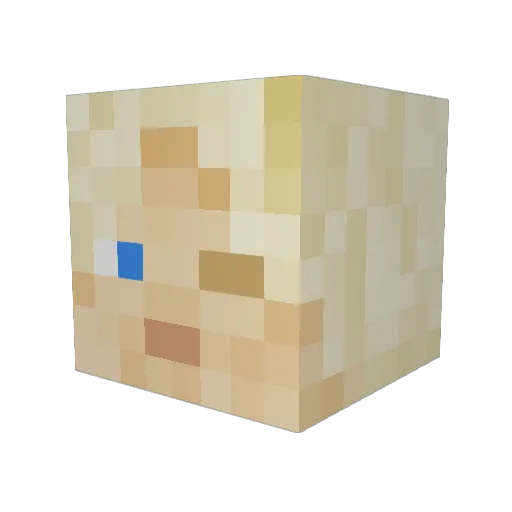 ryanad1 Minecraft avatar head, 3D render