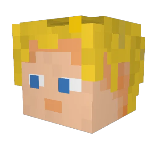 ryanhev Minecraft avatar head, 3D render