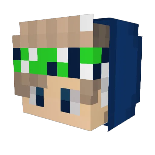 ryanhiltonis Minecraft avatar head, 3D render