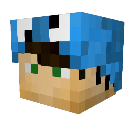 ryannevans Minecraft avatar head, 3D render