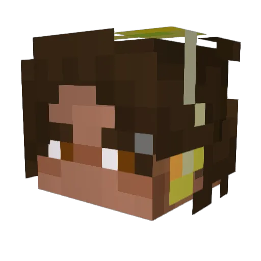 ryanoat Minecraft avatar head, 3D render