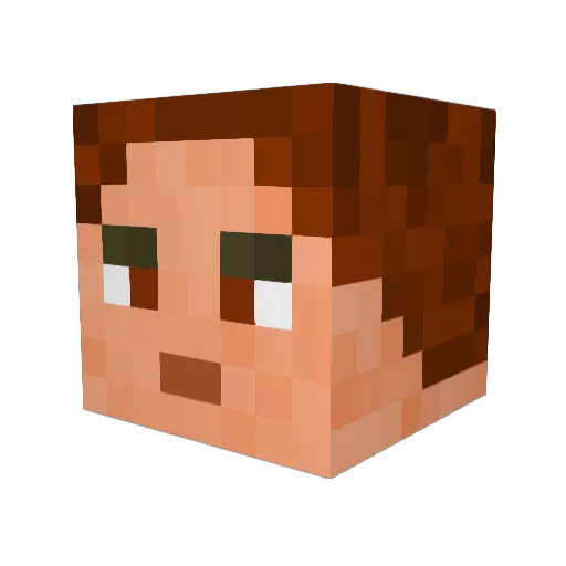 ryanpukimak Minecraft avatar head, 3D render
