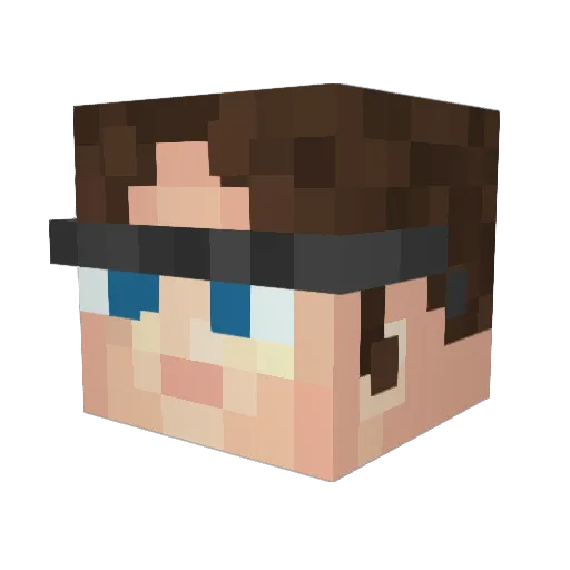 ryanthaw Minecraft avatar head, 3D render