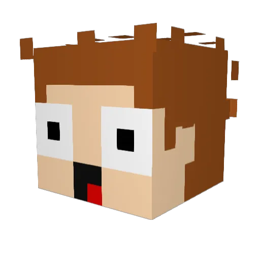 ryanxanderson Minecraft avatar head, 3D render