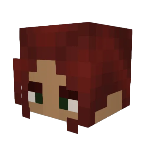 ryavae Minecraft avatar head, 3D render