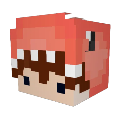 ryderoldham Minecraft avatar head, 3D render