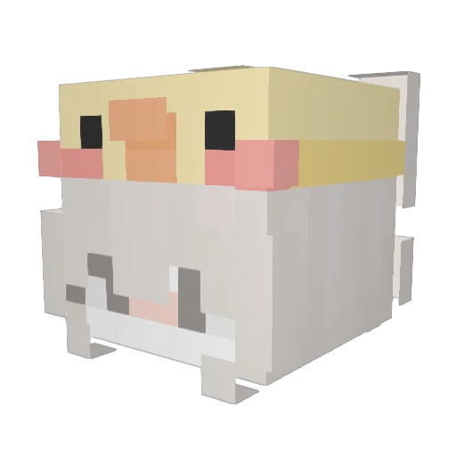 ryemizu Minecraft avatar head, 3D render