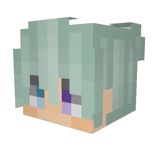 ryepiglet Minecraft avatar head, 3D render