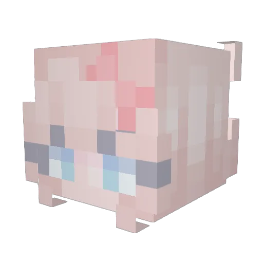 ryewee Minecraft avatar head, 3D render
