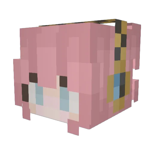 ryfted_ Minecraft avatar head, 3D render