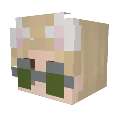 ryinny Minecraft avatar head, 3D render
