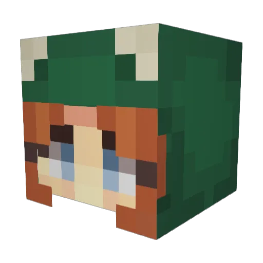 ryleeflynn Minecraft avatar head, 3D render