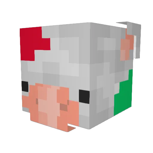 rylub Minecraft avatar head, 3D render
