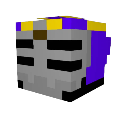 ryo_f Minecraft avatar head, 3D render