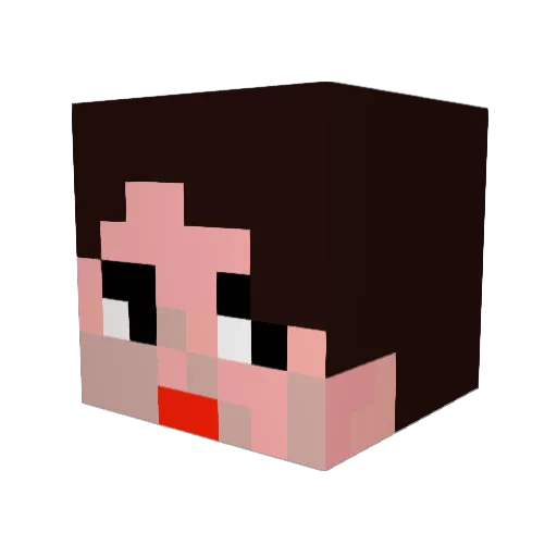 ryo_oon Minecraft avatar head, 3D render
