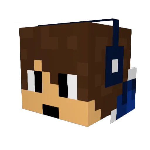 ryoama Minecraft avatar head, 3D render