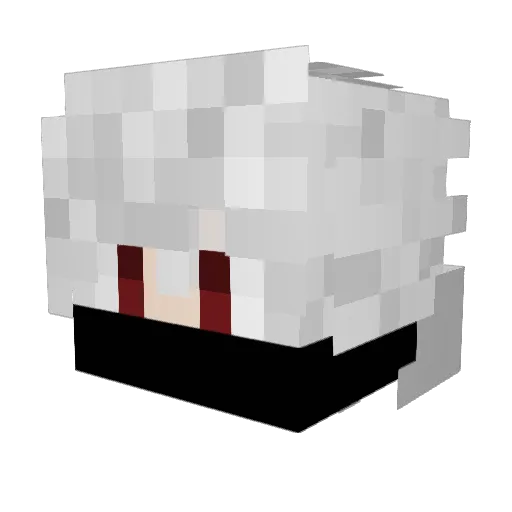 ryoara Minecraft avatar head, 3D render