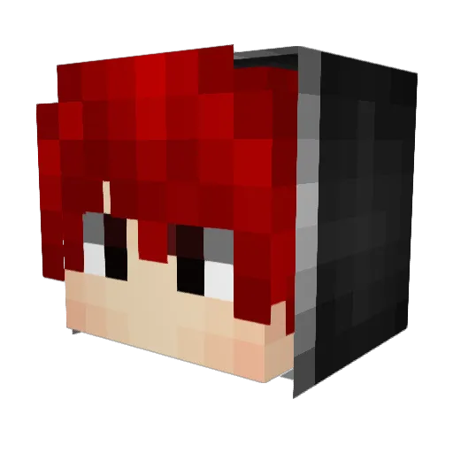 ryojiman Minecraft avatar head, 3D render